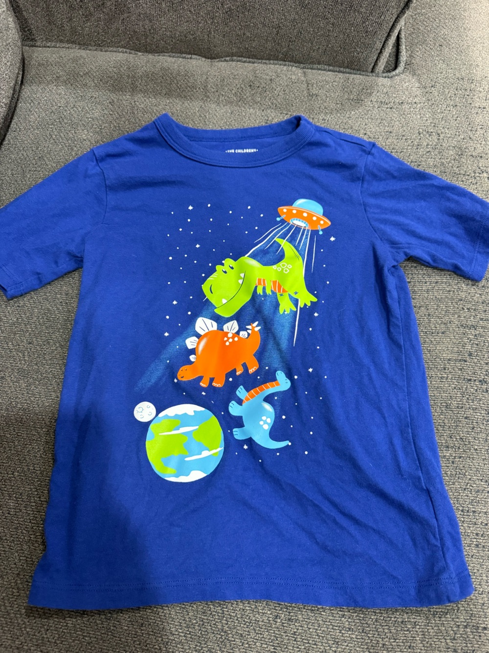 The Children's Place Royal Blue Dino Space Tee